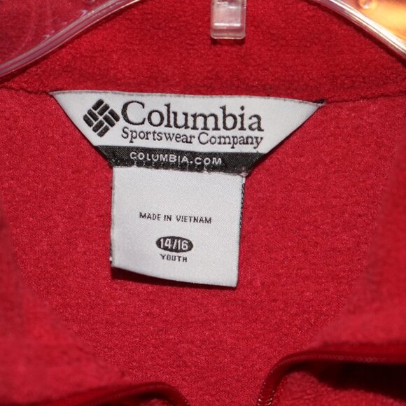 Columbia boys red jacket W/pockets size 14/16 - Picture 2 of 5